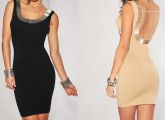 Vestido justo com detalhes em canutilhos - 00040