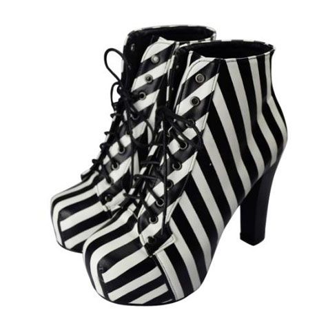 Bota cano curto estilo coturno zebra - 00067